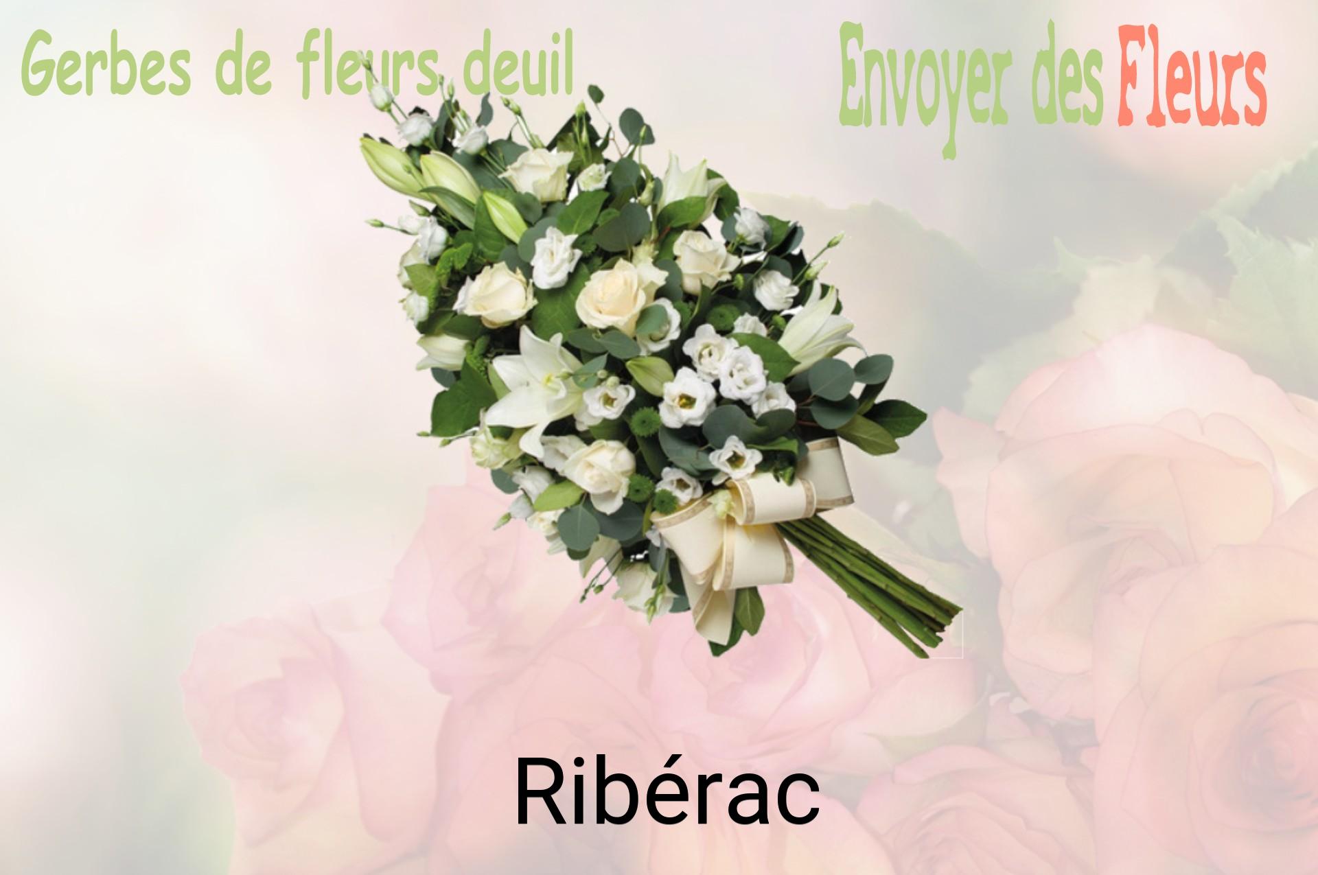 Gerbe de fleurs de deuil livrée à Ribérac